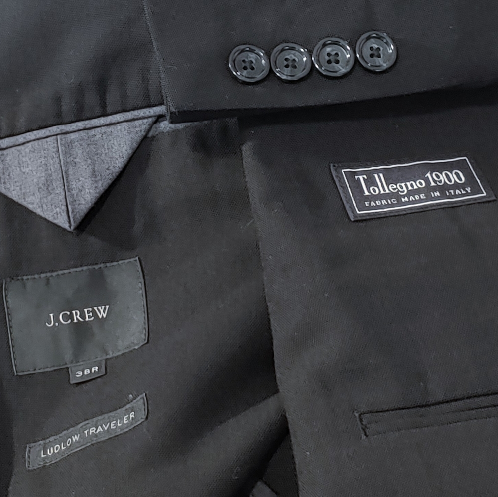 J. Crew Ludlow Traveler Black Jacket 38 R